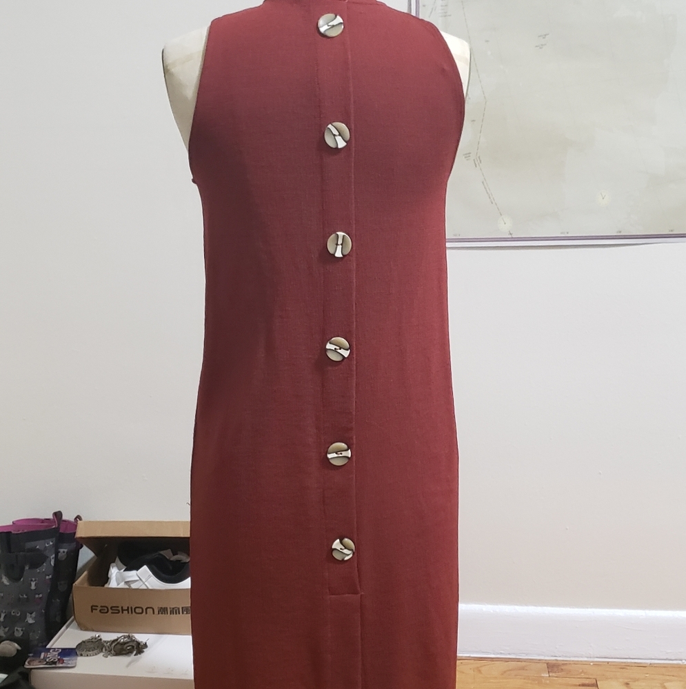 Red Zara Trafaluc Midi Dress Size S
